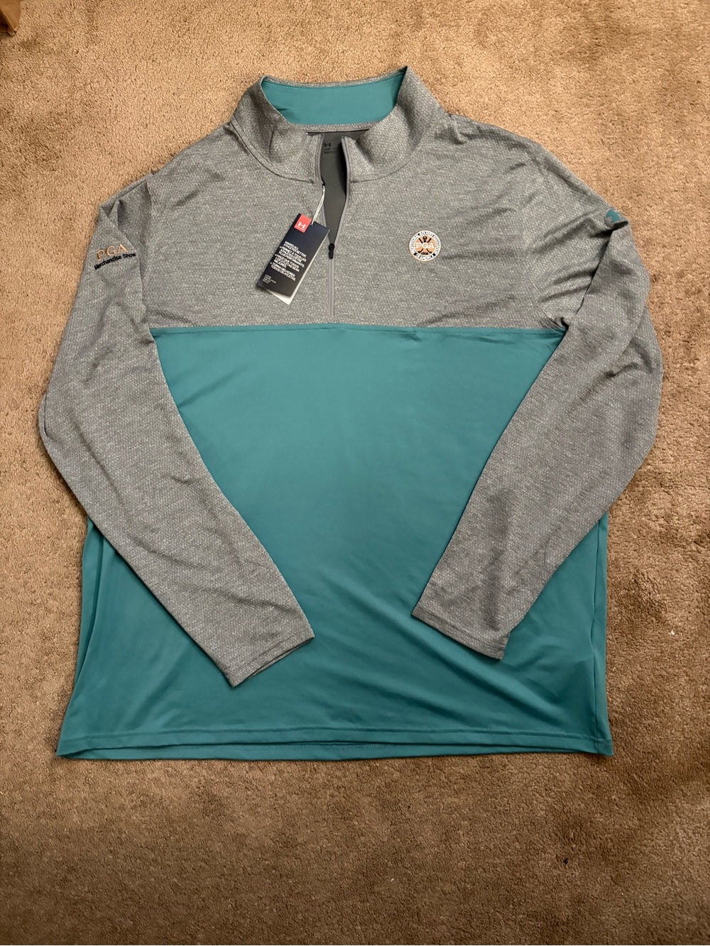 PGA Championship Men’s 3XL Golf Long Sleeve Quarter Zip Shirt Under Armour NEW